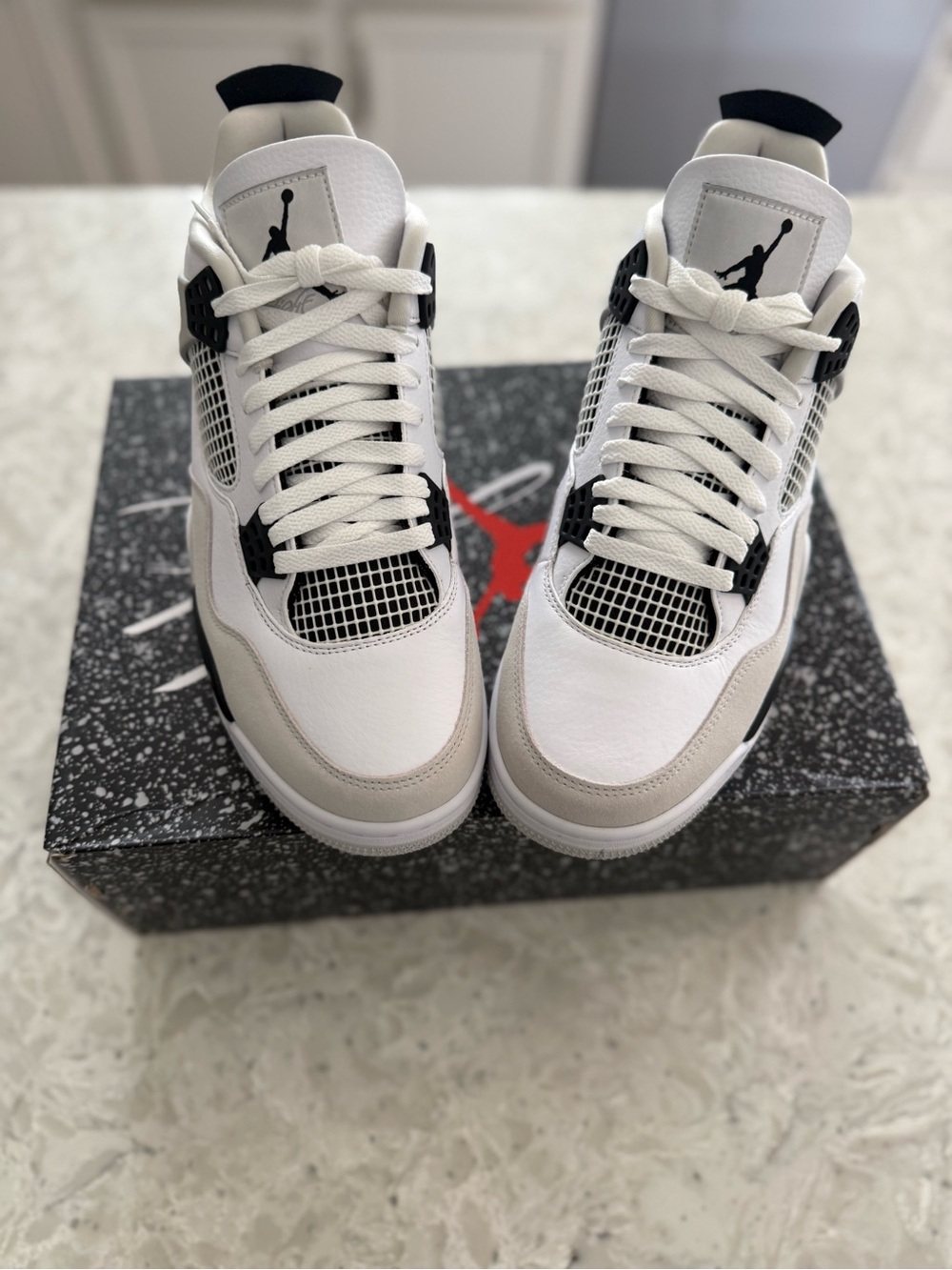 Jordan Men's White and Black Retro Sneakers